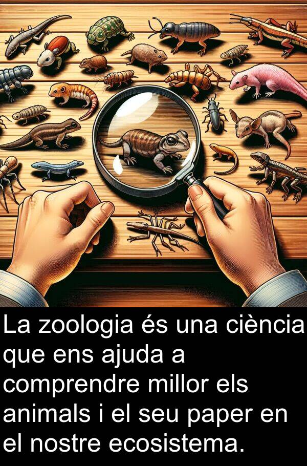 paper: La zoologia és una ciència que ens ajuda a comprendre millor els animals i el seu paper en el nostre ecosistema.