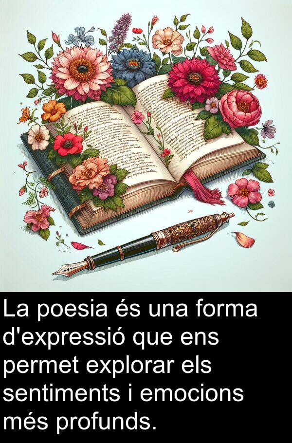 permet: La poesia és una forma d'expressió que ens permet explorar els sentiments i emocions més profunds.