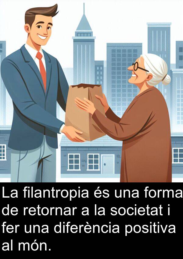 filantropia: La filantropia és una forma de retornar a la societat i fer una diferència positiva al món.