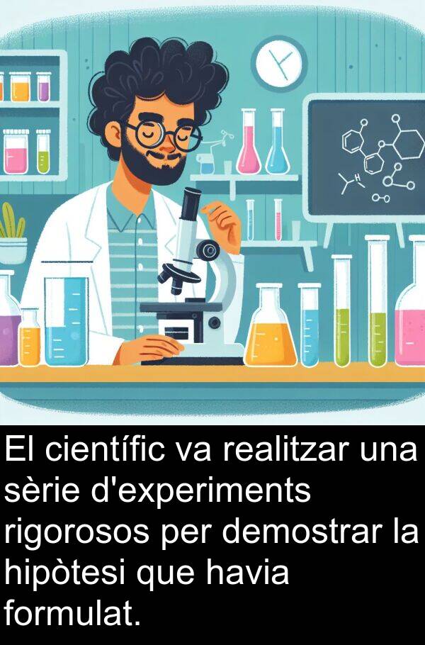 demostrar: El científic va realitzar una sèrie d'experiments rigorosos per demostrar la hipòtesi que havia formulat.