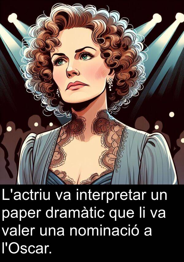 paper: L'actriu va interpretar un paper dramàtic que li va valer una nominació a l'Oscar.