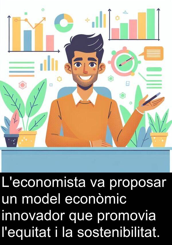 innovador: L'economista va proposar un model econòmic innovador que promovia l'equitat i la sostenibilitat.