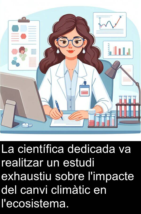 dedicada: La científica dedicada va realitzar un estudi exhaustiu sobre l'impacte del canvi climàtic en l'ecosistema.