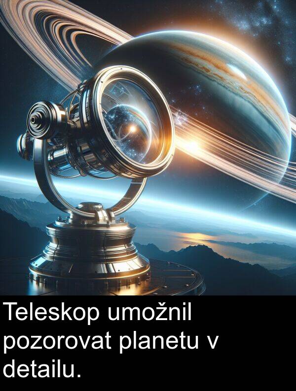 detailu: Teleskop umožnil pozorovat planetu v detailu.