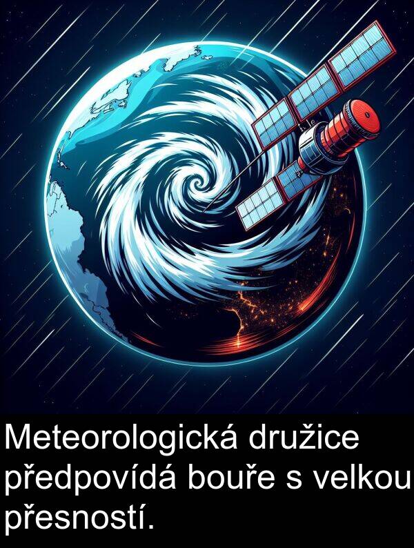 předpovídá: Meteorologická družice předpovídá bouře s velkou přesností.