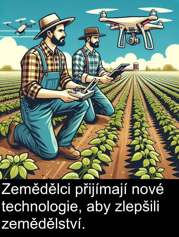 technologie: Zemědělci přijímají nové technologie, aby zlepšili zemědělství.