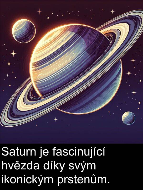 fascinující: Saturn je fascinující hvězda díky svým ikonickým prstenům.