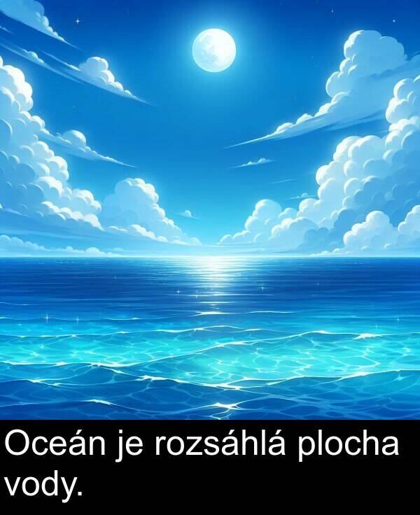 plocha: Oceán je rozsáhlá plocha vody.