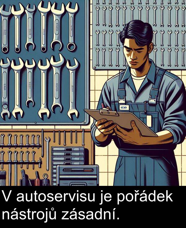 pořádek: V autoservisu je pořádek nástrojů zásadní.