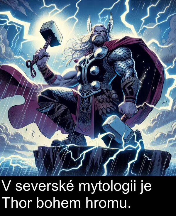 bohem: V severské mytologii je Thor bohem hromu.