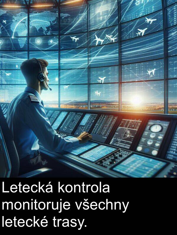 letecké: Letecká kontrola monitoruje všechny letecké trasy.