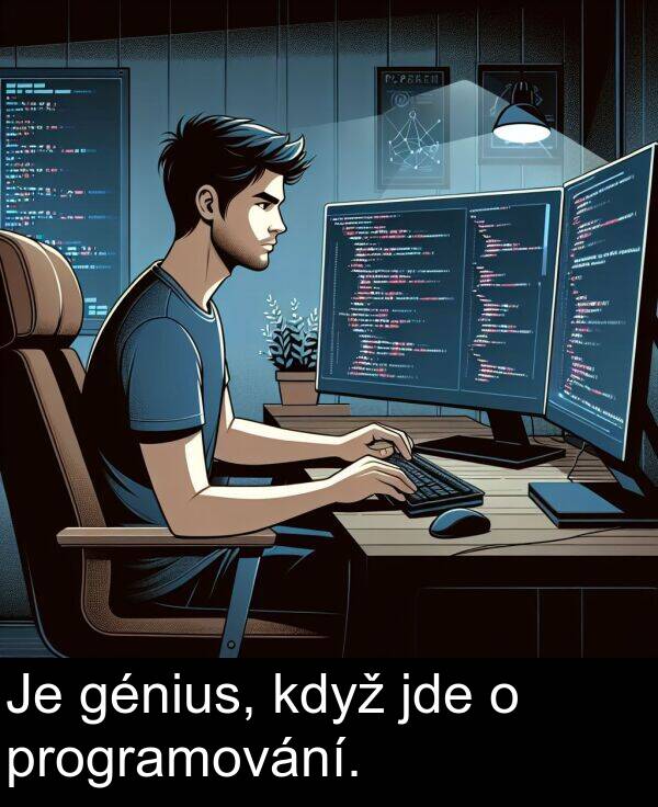 jde: Je génius, když jde o programování.