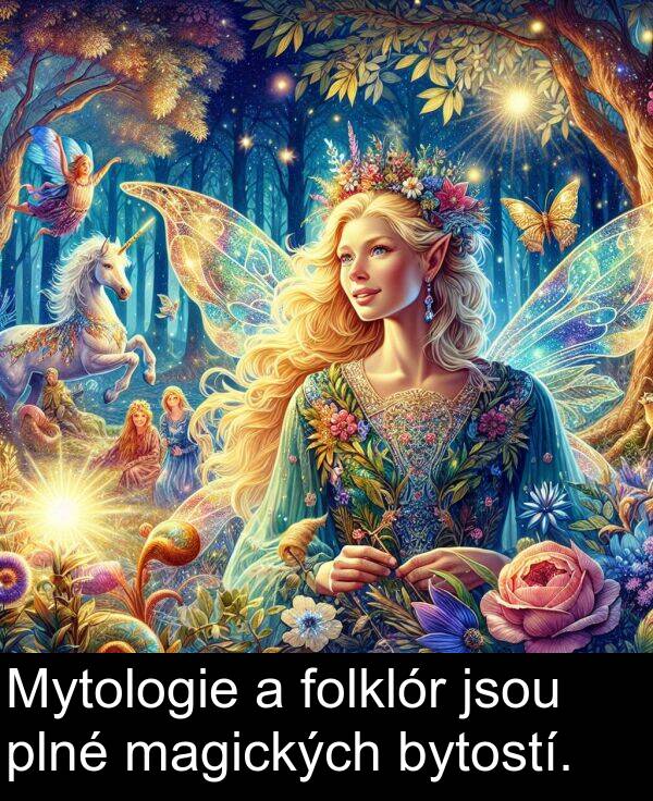 plné: Mytologie a folklór jsou plné magických bytostí.