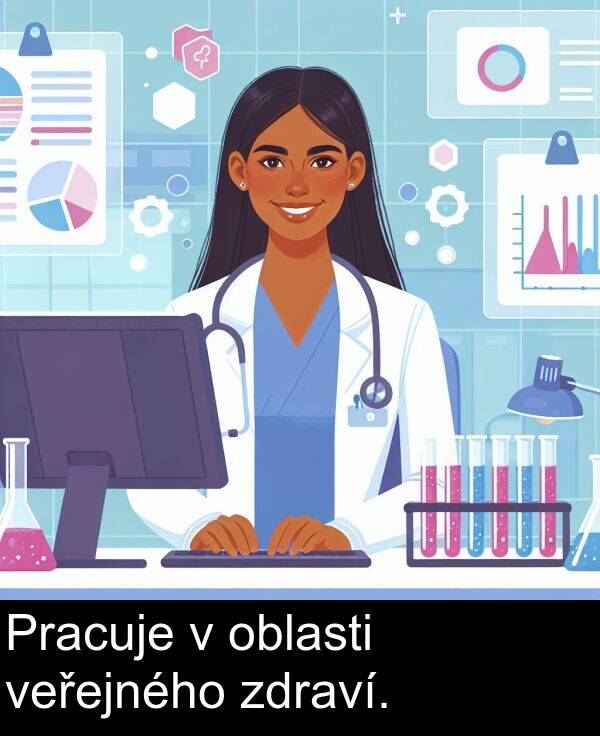 oblasti: Pracuje v oblasti veřejného zdraví.