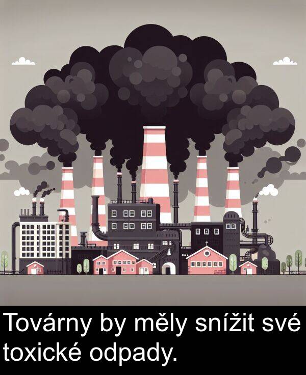 měly: Továrny by měly snížit své toxické odpady.