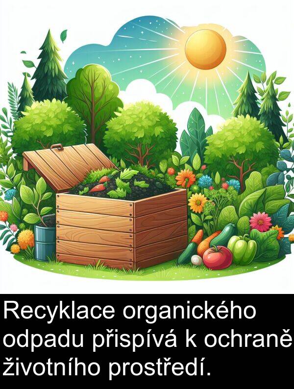 životního: Recyklace organického odpadu přispívá k ochraně životního prostředí.