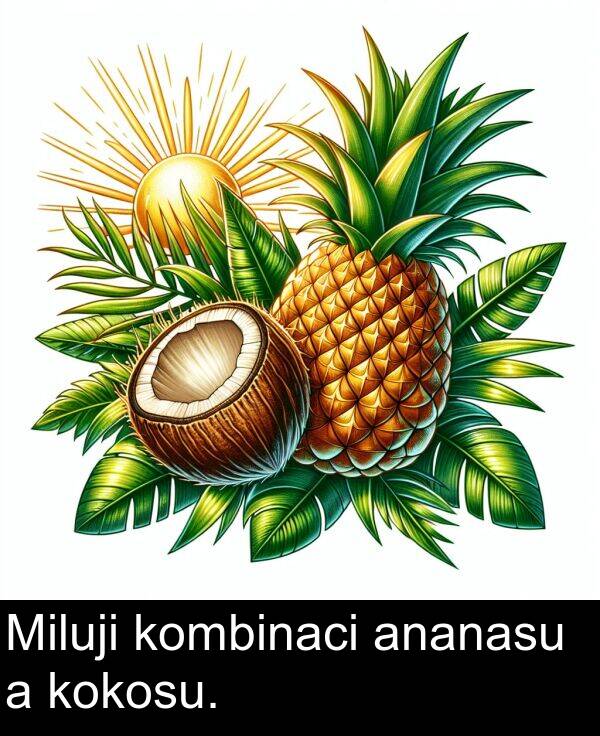 kombinaci: Miluji kombinaci ananasu a kokosu.