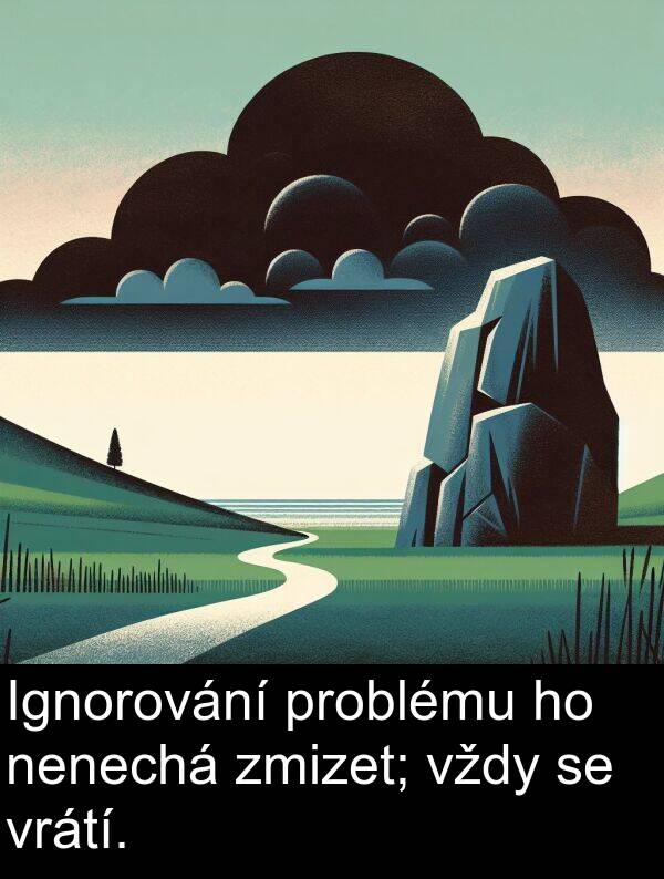 problému: Ignorování problému ho nenechá zmizet; vždy se vrátí.