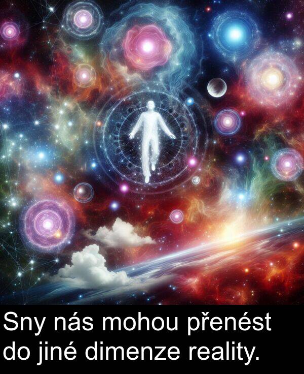 přenést: Sny nás mohou přenést do jiné dimenze reality.