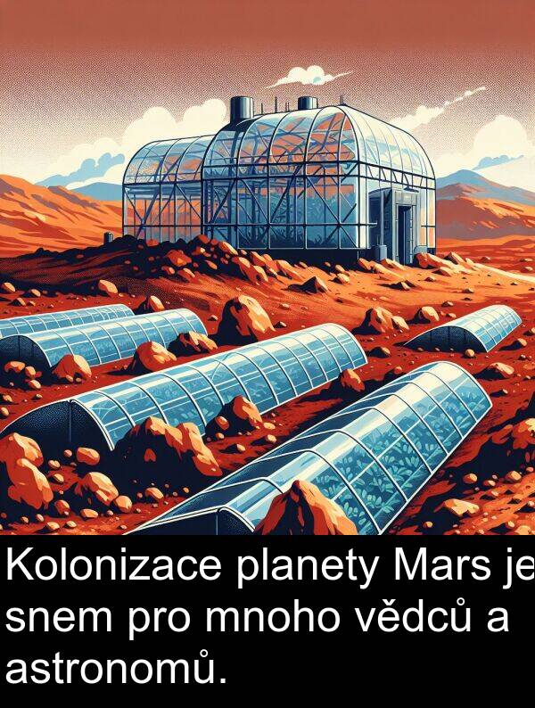 vědců: Kolonizace planety Mars je snem pro mnoho vědců a astronomů.