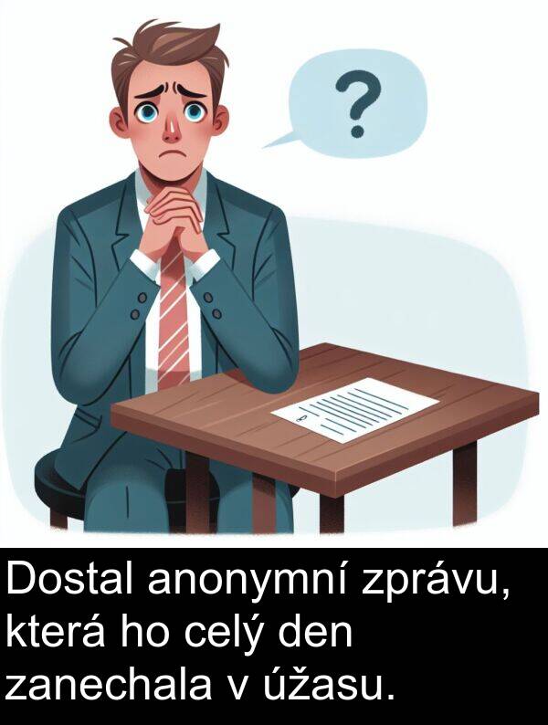 anonymní: Dostal anonymní zprávu, která ho celý den zanechala v úžasu.