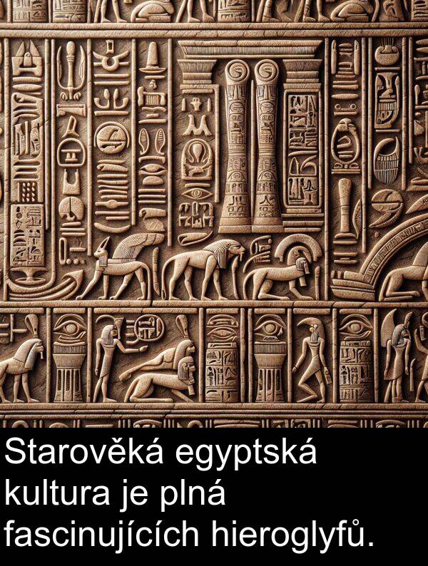 hieroglyfů: Starověká egyptská kultura je plná fascinujících hieroglyfů.