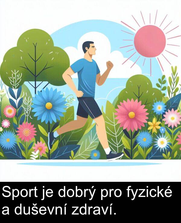 fyzické: Sport je dobrý pro fyzické a duševní zdraví.