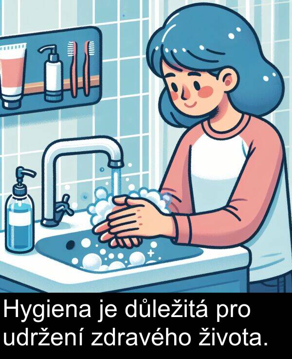 života: Hygiena je důležitá pro udržení zdravého života.