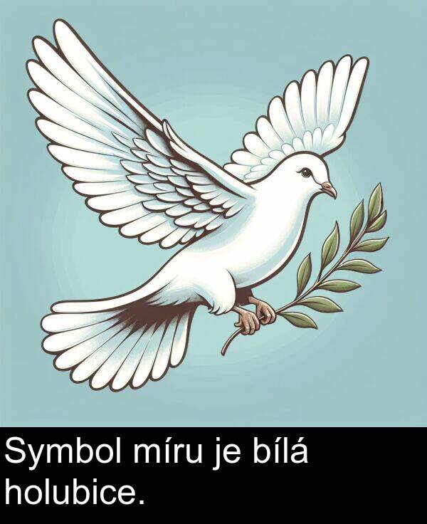 bílá: Symbol míru je bílá holubice.