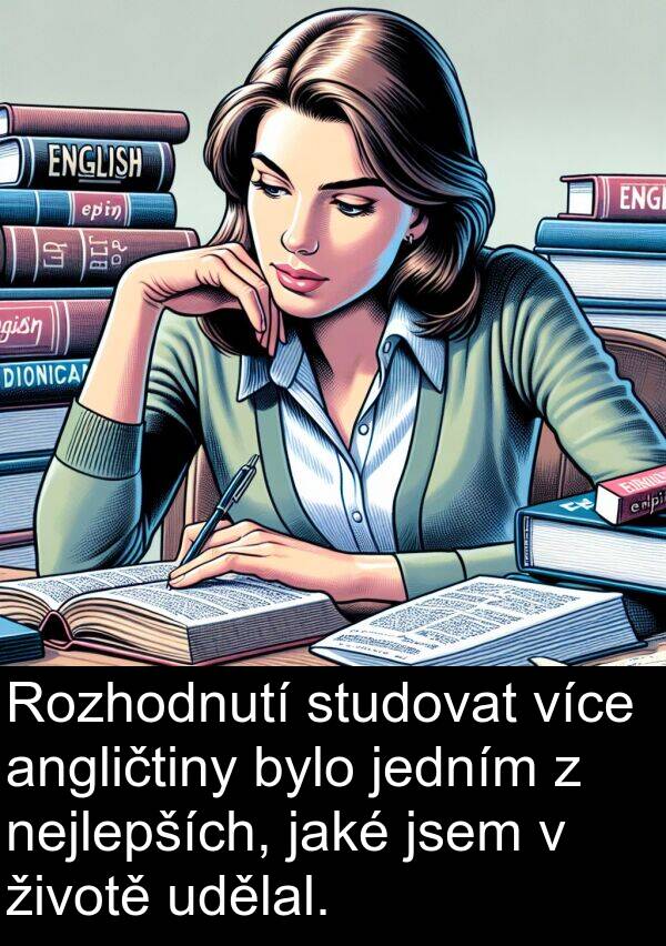 životě: Rozhodnutí studovat více angličtiny bylo jedním z nejlepších, jaké jsem v životě udělal.