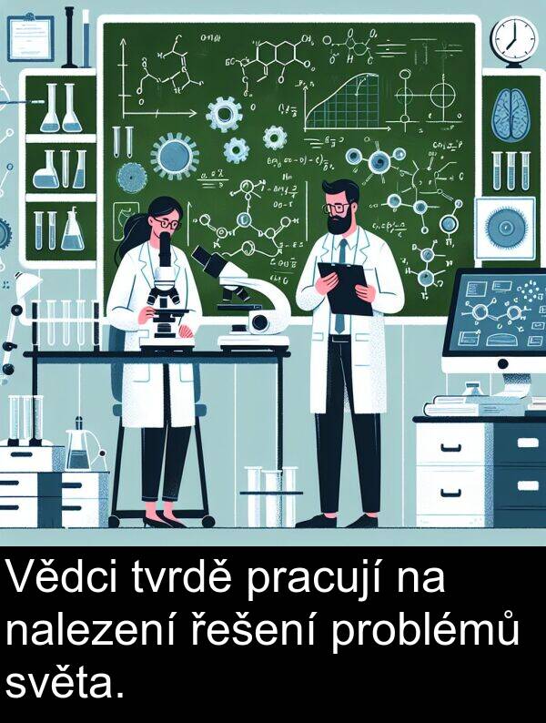 nalezení: Vědci tvrdě pracují na nalezení řešení problémů světa.