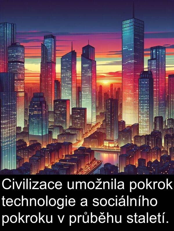 technologie: Civilizace umožnila pokrok technologie a sociálního pokroku v průběhu staletí.