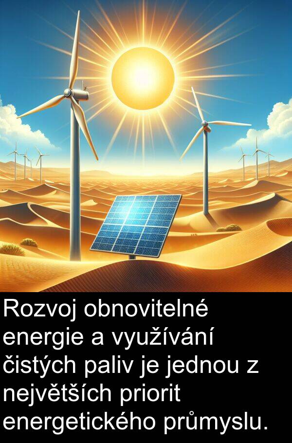 čistých: Rozvoj obnovitelné energie a využívání čistých paliv je jednou z největších priorit energetického průmyslu.