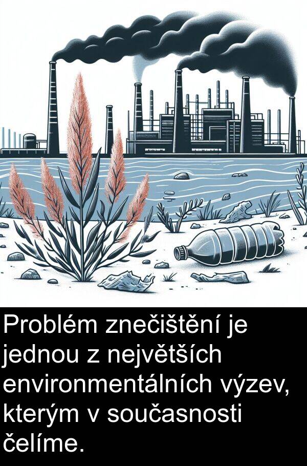 největších: Problém znečištění je jednou z největších environmentálních výzev, kterým v současnosti čelíme.