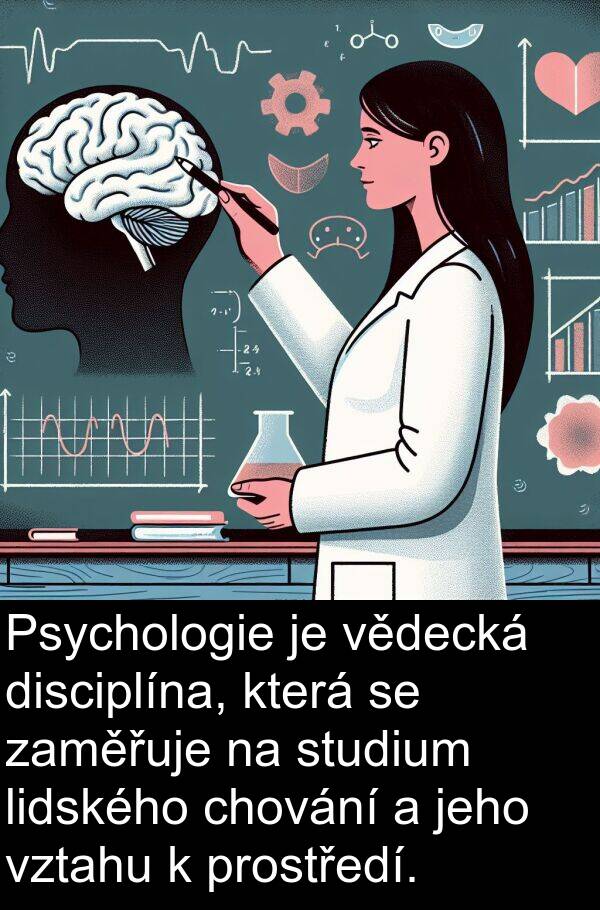 lidského: Psychologie je vědecká disciplína, která se zaměřuje na studium lidského chování a jeho vztahu k prostředí.