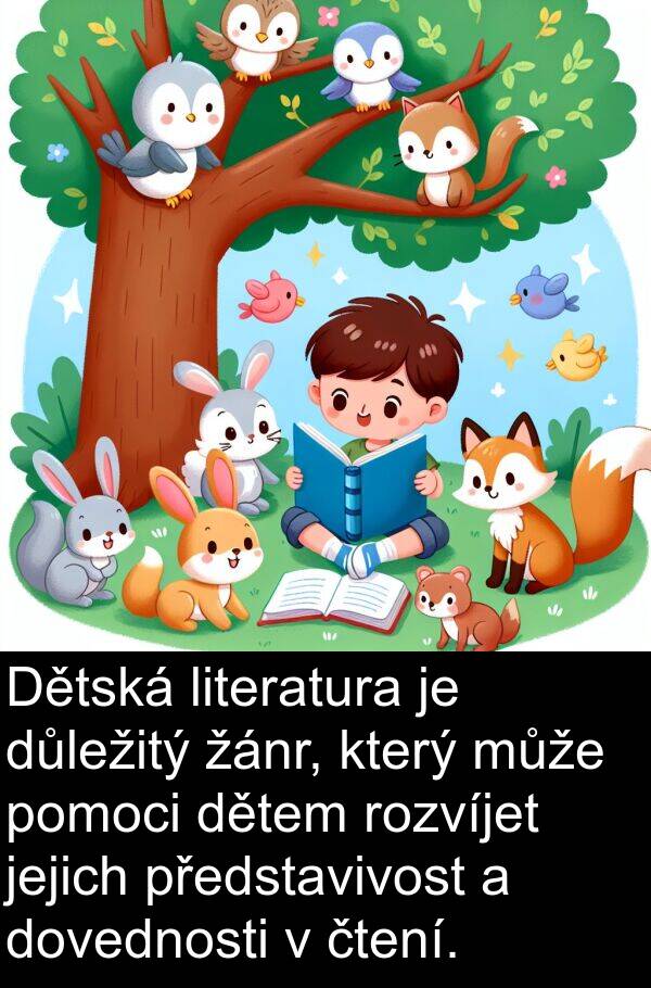 dětem: Dětská literatura je důležitý žánr, který může pomoci dětem rozvíjet jejich představivost a dovednosti v čtení.