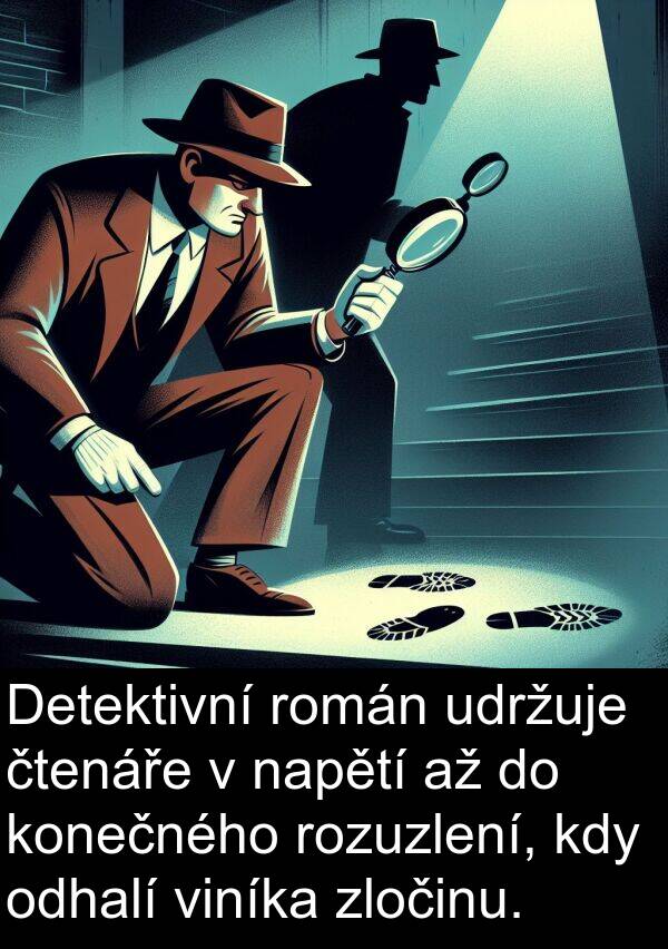 čtenáře: Detektivní román udržuje čtenáře v napětí až do konečného rozuzlení, kdy odhalí viníka zločinu.