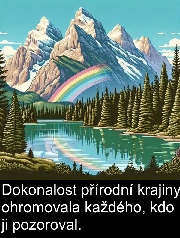 kdo: Dokonalost přírodní krajiny ohromovala každého, kdo ji pozoroval.