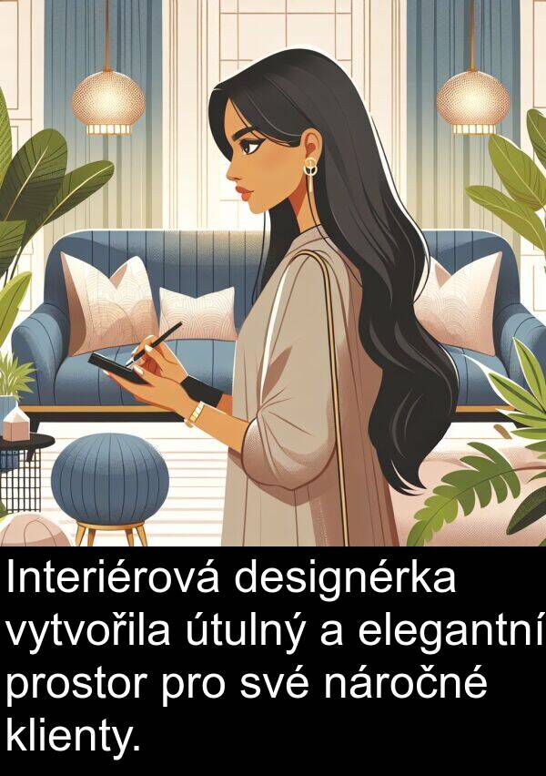 elegantní: Interiérová designérka vytvořila útulný a elegantní prostor pro své náročné klienty.