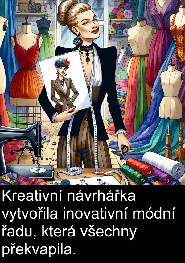 překvapila: Kreativní návrhářka vytvořila inovativní módní řadu, která všechny překvapila.