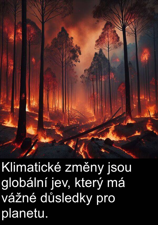 vážné: Klimatické změny jsou globální jev, který má vážné důsledky pro planetu.