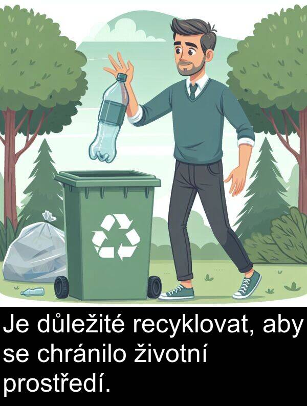 prostředí: Je důležité recyklovat, aby se chránilo životní prostředí.