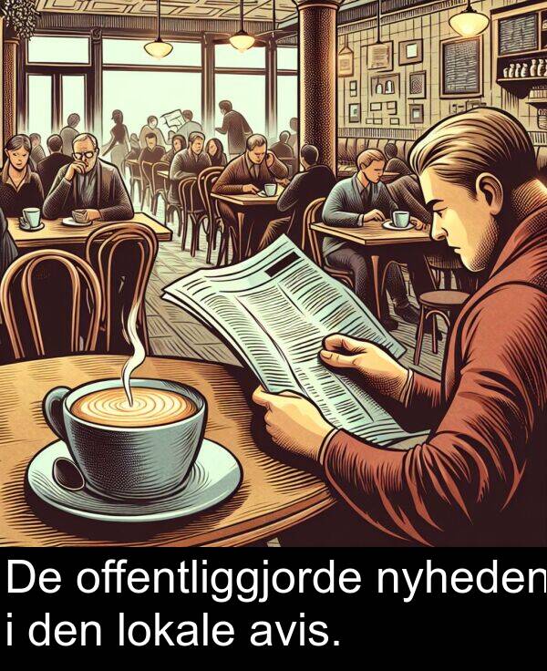 offentliggjorde: De offentliggjorde nyheden i den lokale avis.