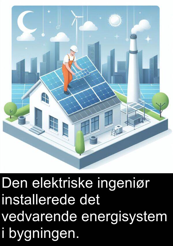 elektriske: Den elektriske ingeniør installerede det vedvarende energisystem i bygningen.