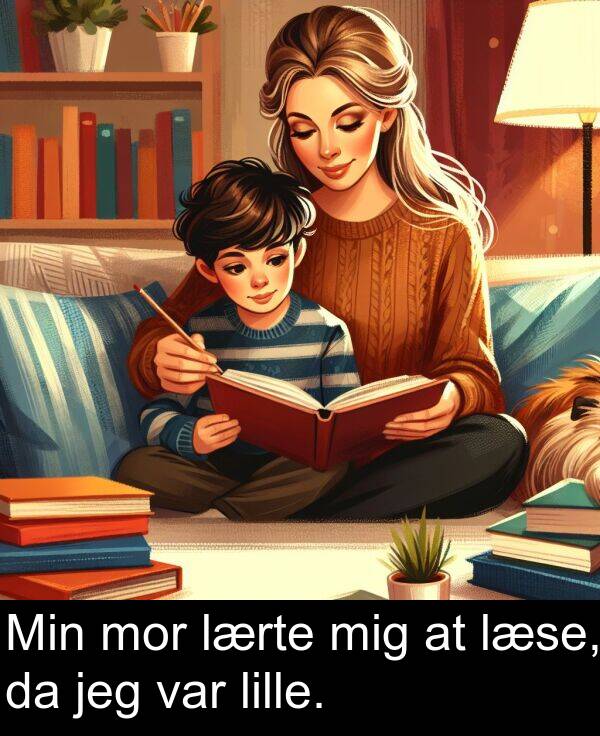 var: Min mor lærte mig at læse, da jeg var lille.