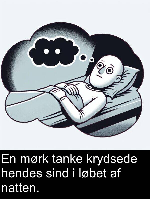 hendes: En mørk tanke krydsede hendes sind i løbet af natten.