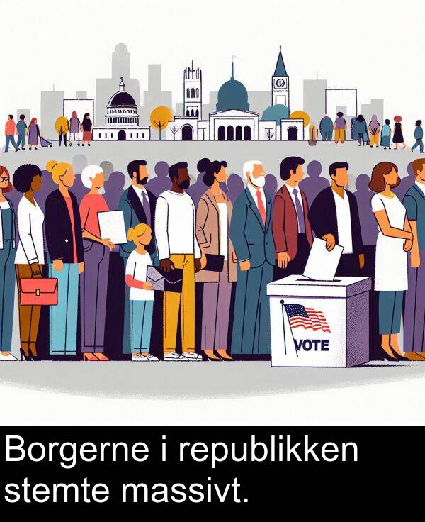 massivt: Borgerne i republikken stemte massivt.