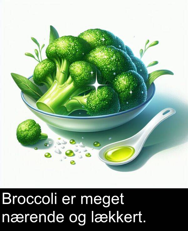 meget: Broccoli er meget nærende og lækkert.