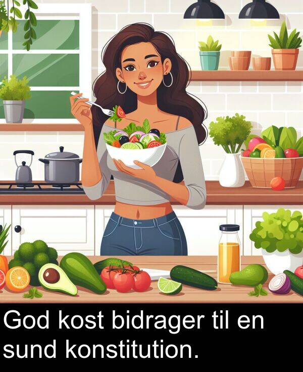 kost: God kost bidrager til en sund konstitution.