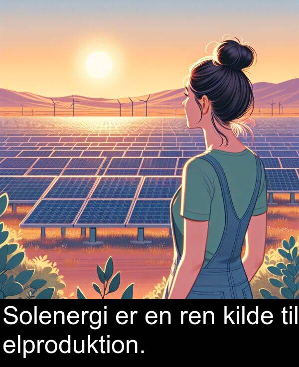 kilde: Solenergi er en ren kilde til elproduktion.